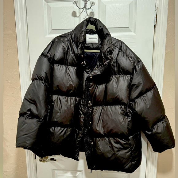 Gentle Herd “Puffy Channel-Quilt Jacket” Black, Size M and Size L - Picture 1 of 7